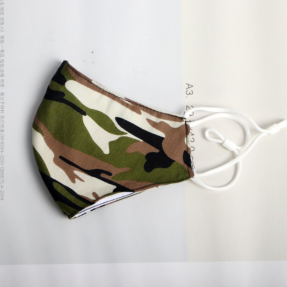 Camouflage Double-Layer Cotton Washable Face Mask